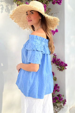 Ellen pellavapaita, heavenly blue