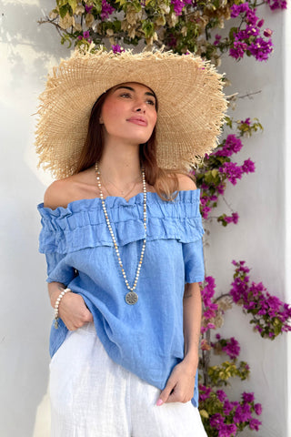 Ellen pellavapaita, heavenly blue