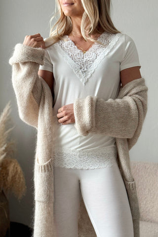 Bamboo Lace Elodie t-paita, valkoinen