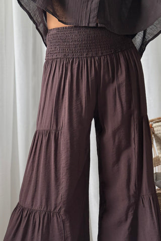 Emile viscose pants, chocolate