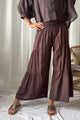 Emile viscose pants, chocolate