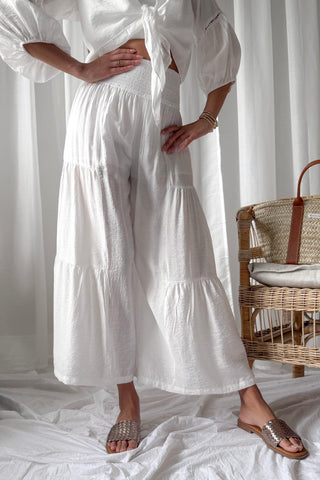 Emile viscose pants, white