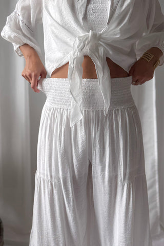 Emile viscose pants, white