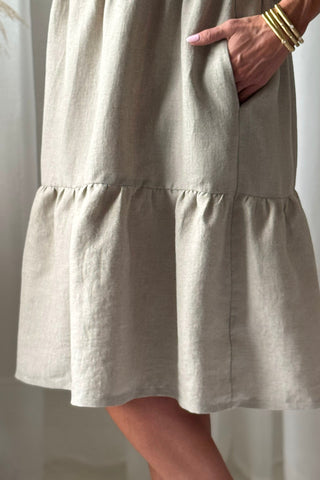 Emilia linen dress, natural