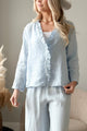 Essie linen blouse, light blue