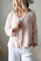Essie linen blouse, light pink