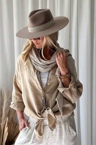 Everyday linen shirt, safari