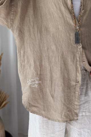Everyday linen shirt, safari