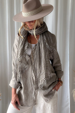 Everyday linen shirt, taupe