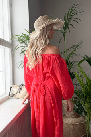 First Love pellavamekko, poppy red