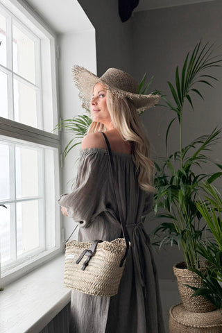 First Love pellavamekko, taupe