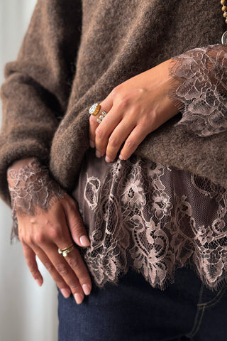 Florence Lace pusero, coffee