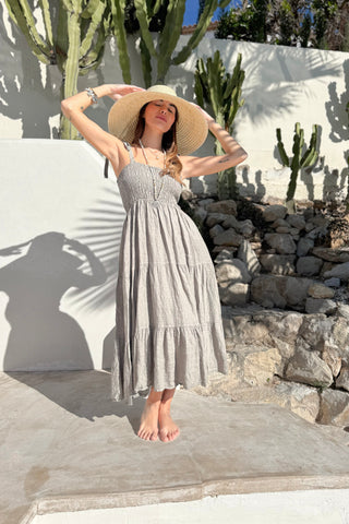 Florentino pellavamekko, taupe