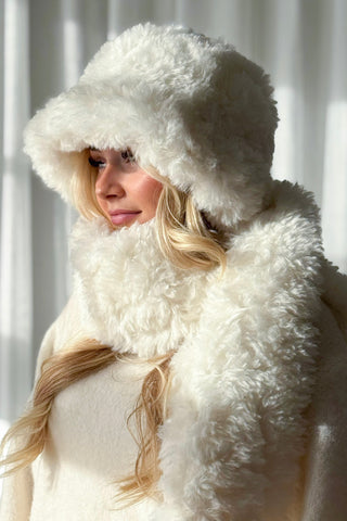Fluffy scarf, off white
