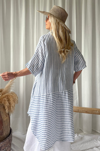 Freedom pellavapaita, blue stripe