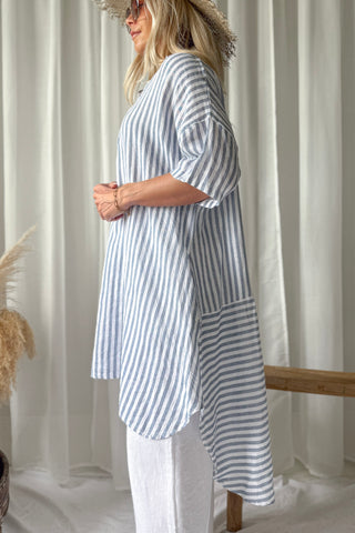 Freedom pellavapaita, blue stripe