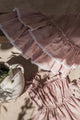 Frilla lace linen skirt, sorbet pink