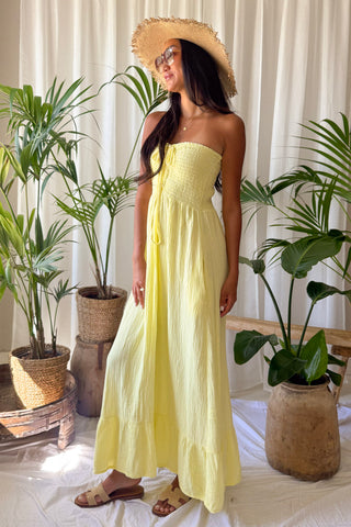 Gelato Club cotton dress, yellow