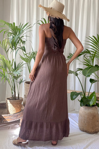 Gelato Club cotton dress, brown