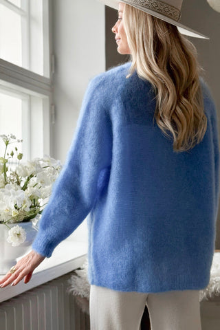 Gentleness mohairneuletakki, heavenly blue