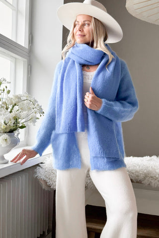 Gentleness mohairneuletakki, heavenly blue