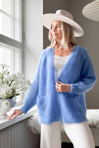 Gentleness mohairneuletakki, heavenly blue