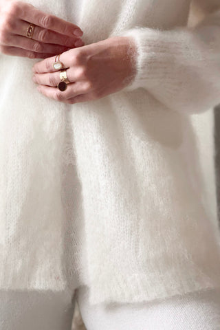 Gentleness mohairneuletakki, off white