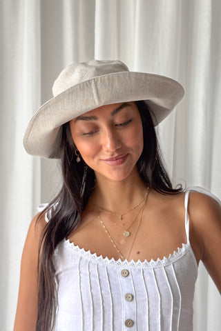 Hanko linen hat, natural