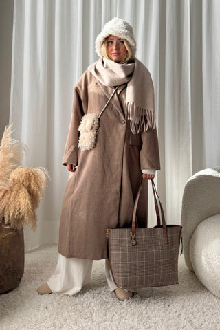 Fringed Scarf, beige