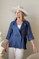 Haylee linen blazer, royal blue