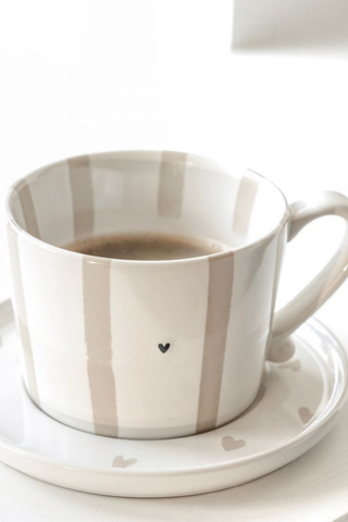 Heart & stripes cup