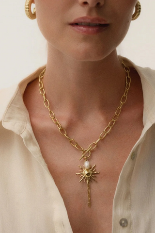Helina necklace, gold