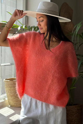 Honeylight mohair vest, apricot