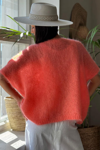 Honeylight mohair vest, apricot