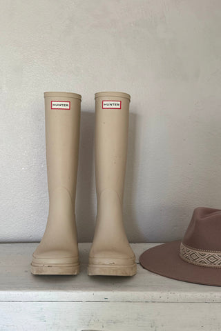 Hunter Unisex Downpour Tall Boot, gravel