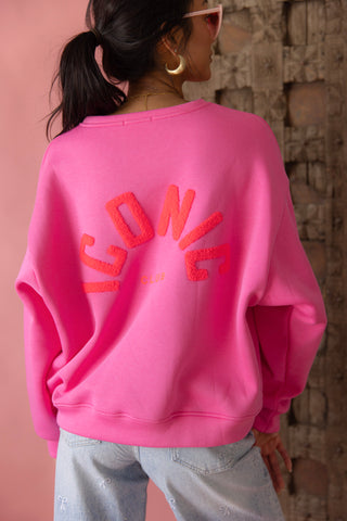 Iconic Club collegepaita, bubble pink