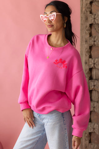 Iconic Club collegepaita, bubble pink