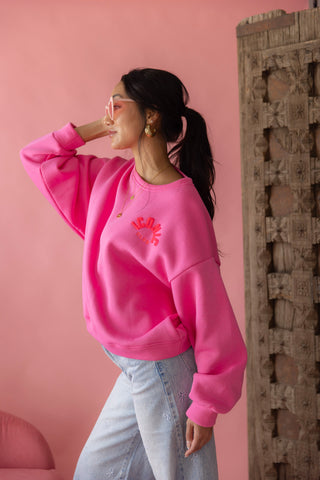 Iconic Club collegepaita, bubble pink