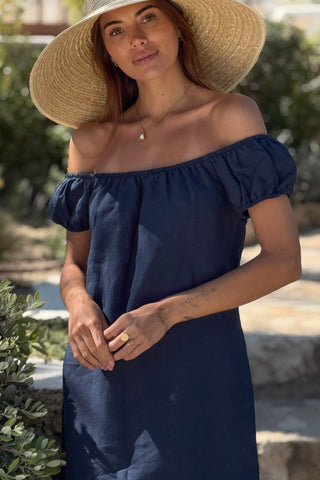 Isabel pellavamekko, navy