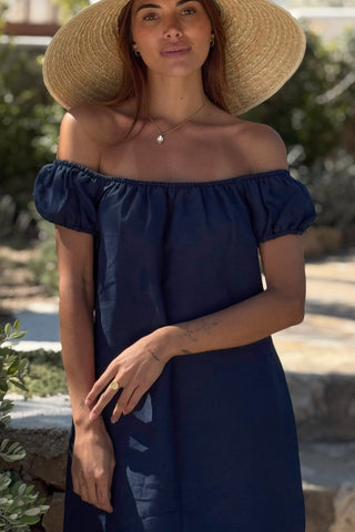 Isabel pellavamekko, navy