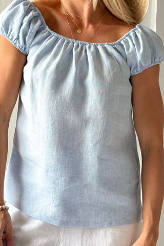 Isabel pellavapaita, oxford blue