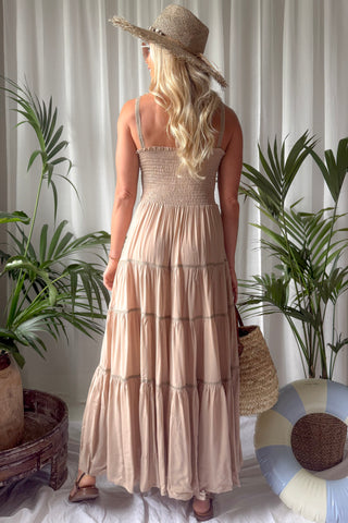 Jambi viskoosimekko, beige