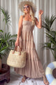 Jambi viskoosimekko, beige