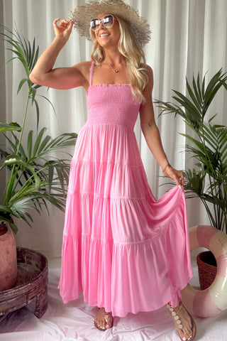 Jambi viskoosimekko, pink