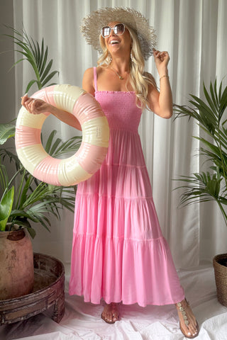 Jambi viskoosimekko, pink
