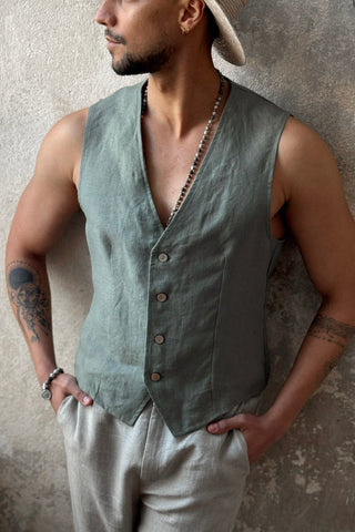 Jess pellavaliivi, camo vihreä