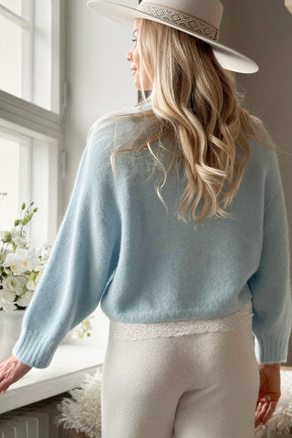 Joanne alpaca jumper, light blue
