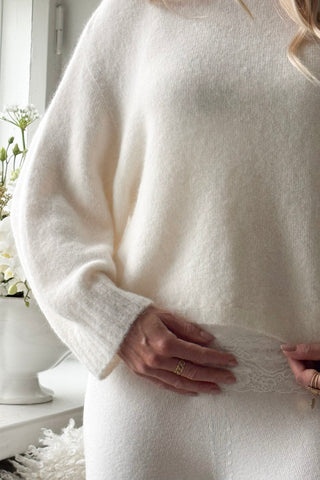 Joanne alpaca jumper, off-white