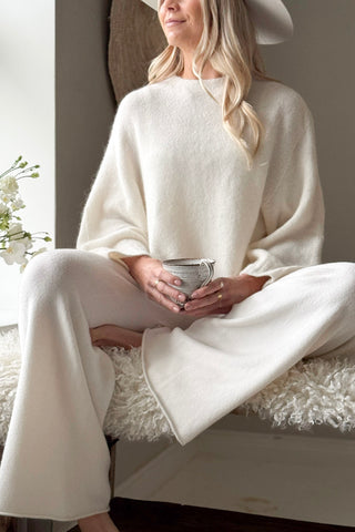 Joanne alpaca jumper, off-white