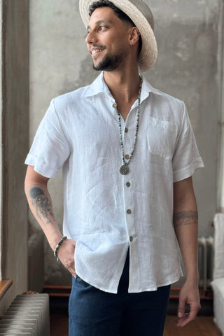 Johan linen shirt, white